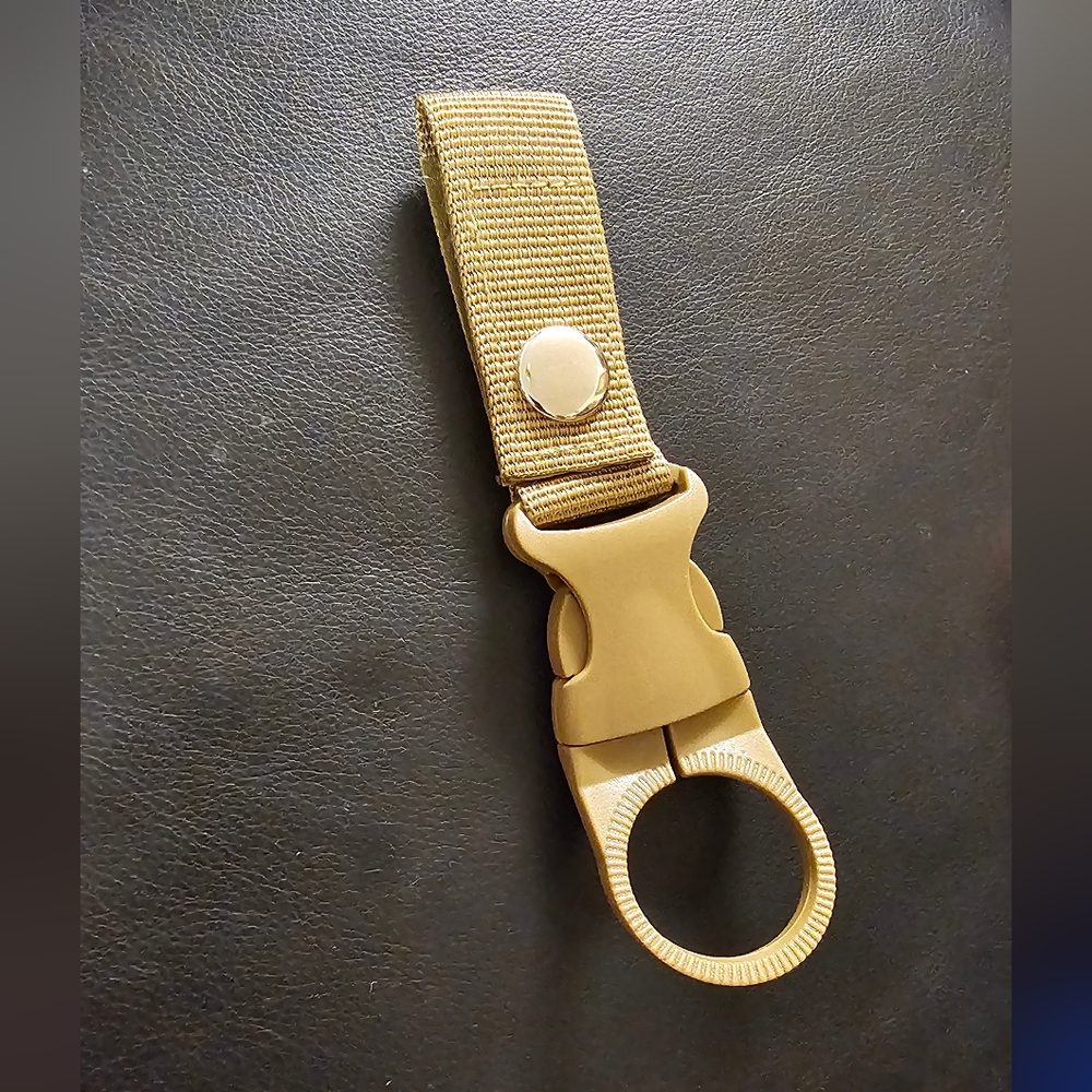 Tan Water Bottle Utility Keychain Attachment perfect For Hiking And Camping NWOT